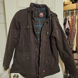 Women's  Brown Canvas Coat